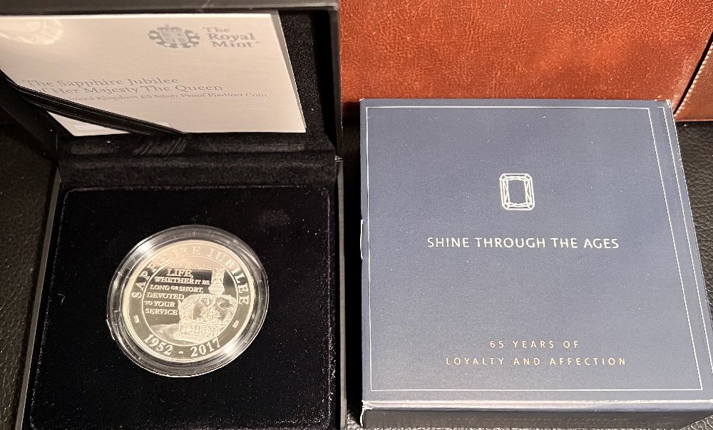 2017  - UK Silver proof coin - Sapphire Jubille - Piedfort
