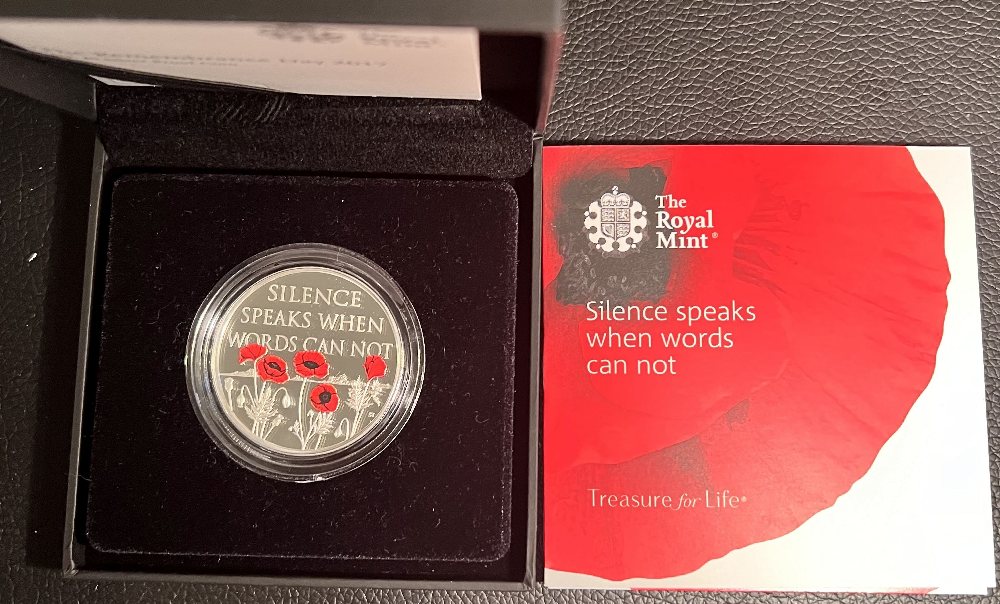 2017  - UK Silver proof coin - Rememberance Day