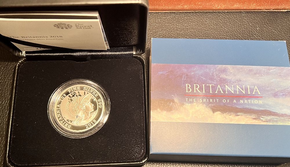 2018  - UK Silver proof coin - 1oz Britannia silver