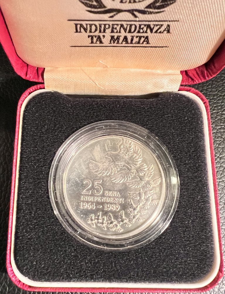 1989 Malta Independence medal - Silver