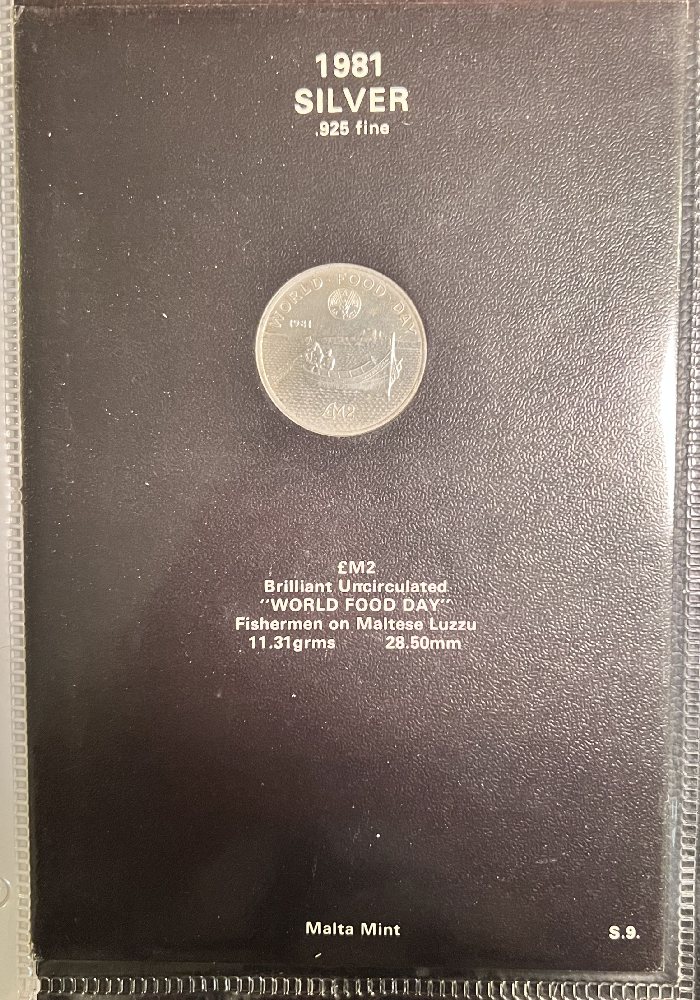 1981 Malta Silver coin - FAO World Food Day, Lm2