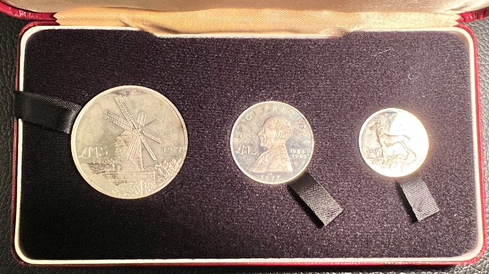 1977 Malta Silver coin set (3 coins) - Proof