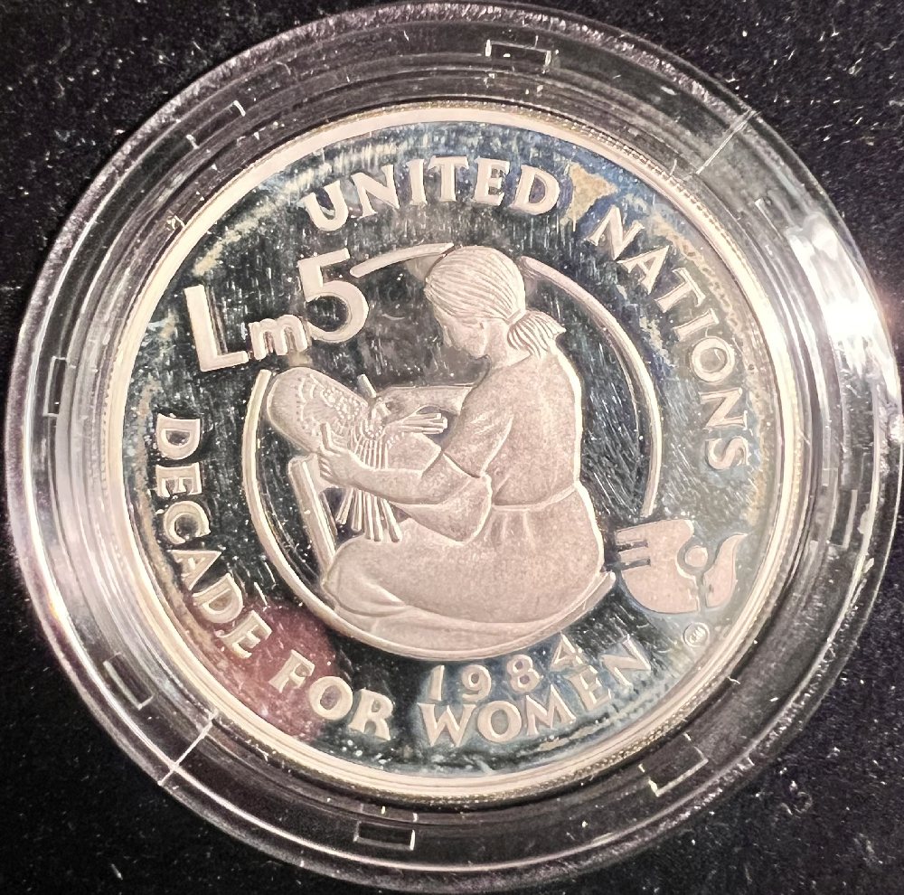 1981 Malta Silver coin - UN Decade for Women, Lm5
