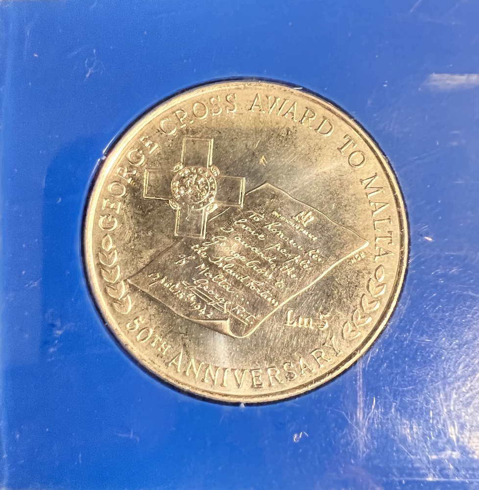 1992 Malta Silver coin - 50th Anniversary of the George Cross