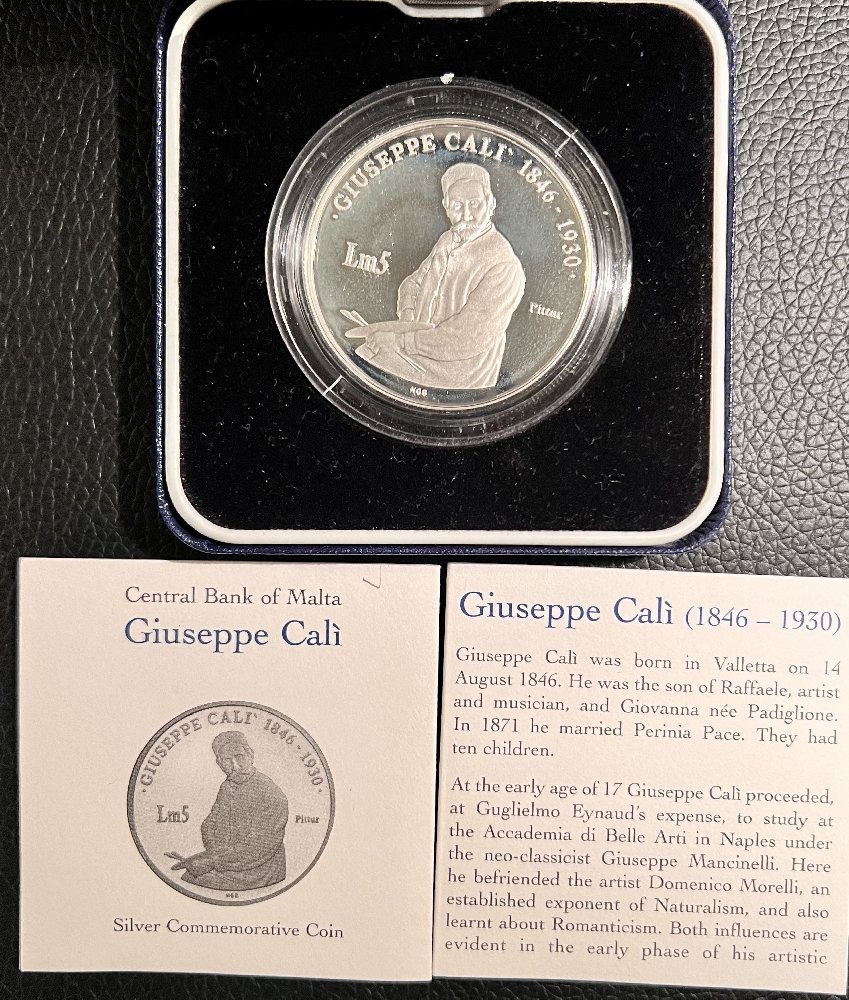 2004 Malta Silver coin - Giuseppe Cali, Lm5