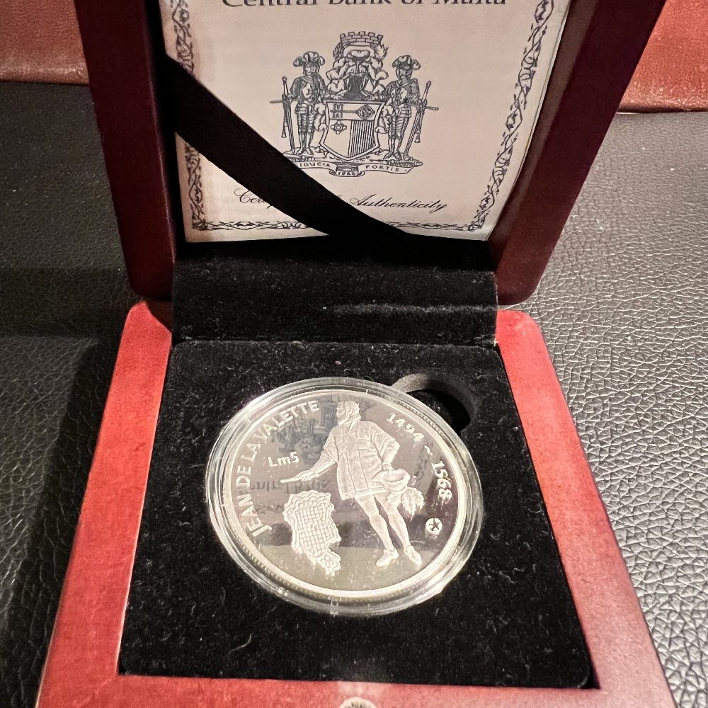 2007 Malta Silver coin - Europa - Grand Master Jean de La Valette, Lm5