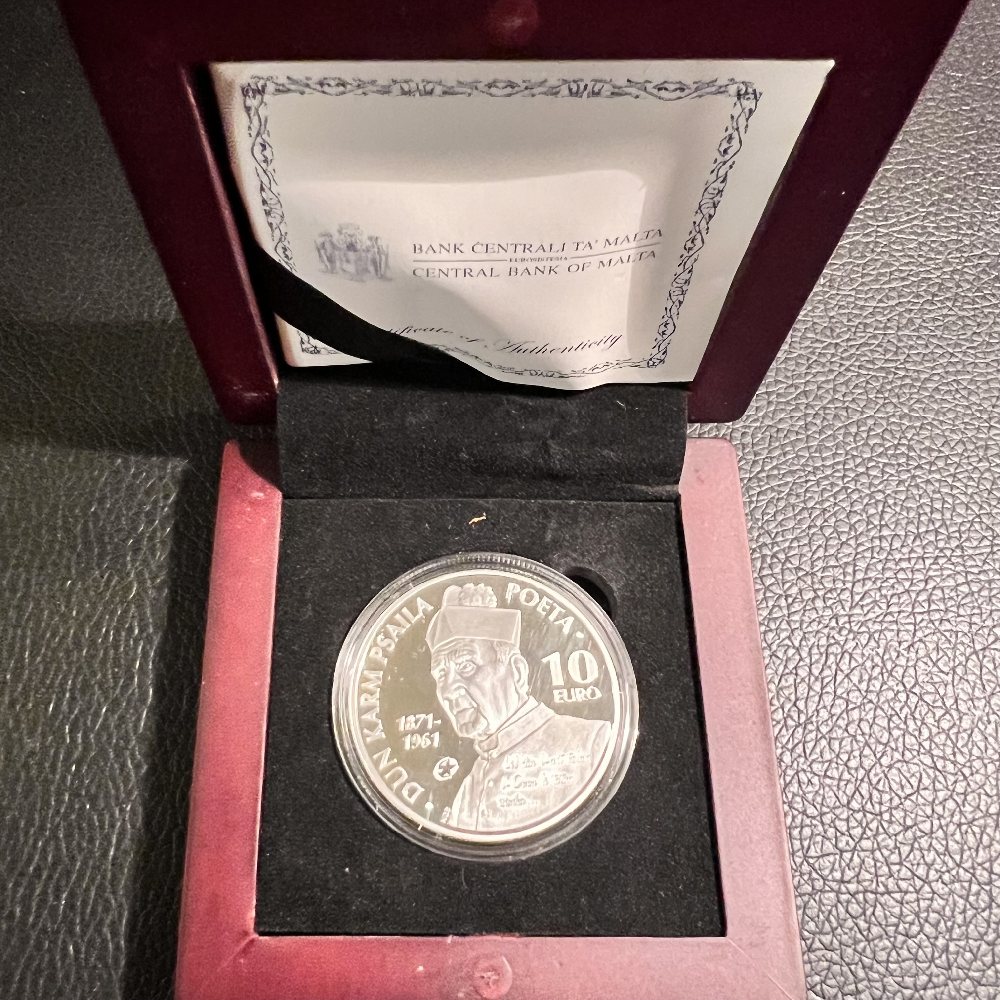 2013 Malta Silver coin - Europa - Dun Karm Psaila, 10 Euro