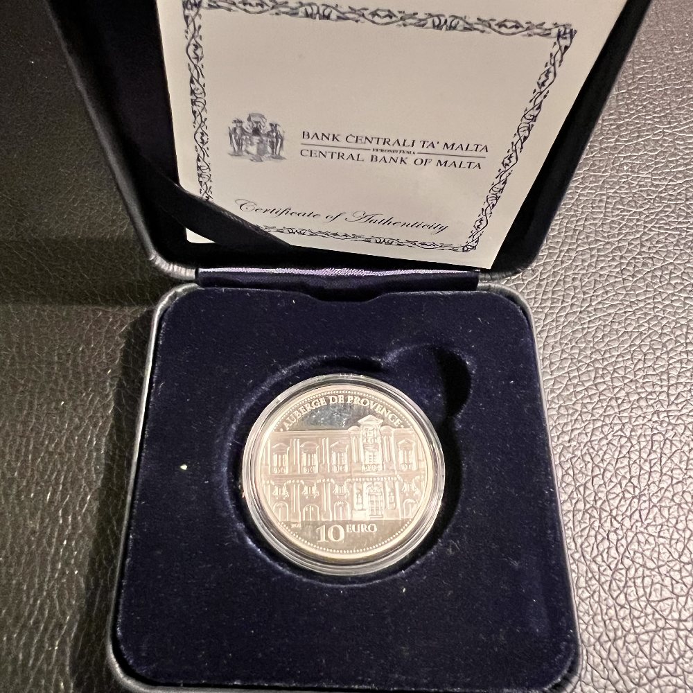 2013 Malta Silver coin - Auberge de Provence, 10 Euro