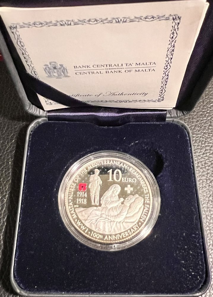 2014 Malta Silver coin - First World War Centenary, 10 Euro