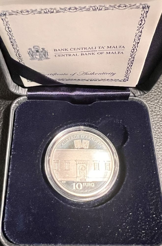 2014 Malta Silver coin - Auberge d'Aragon, 10 Euro