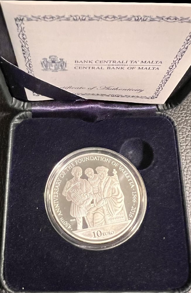 2016 Malta Silver coin - 450th anniversary, foundation of Valletta, 10 Euro