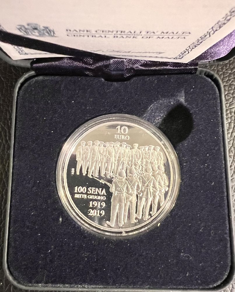 2019 Malta Silver coin - The Sette Giugno Riots Centenary, 10 Euro
