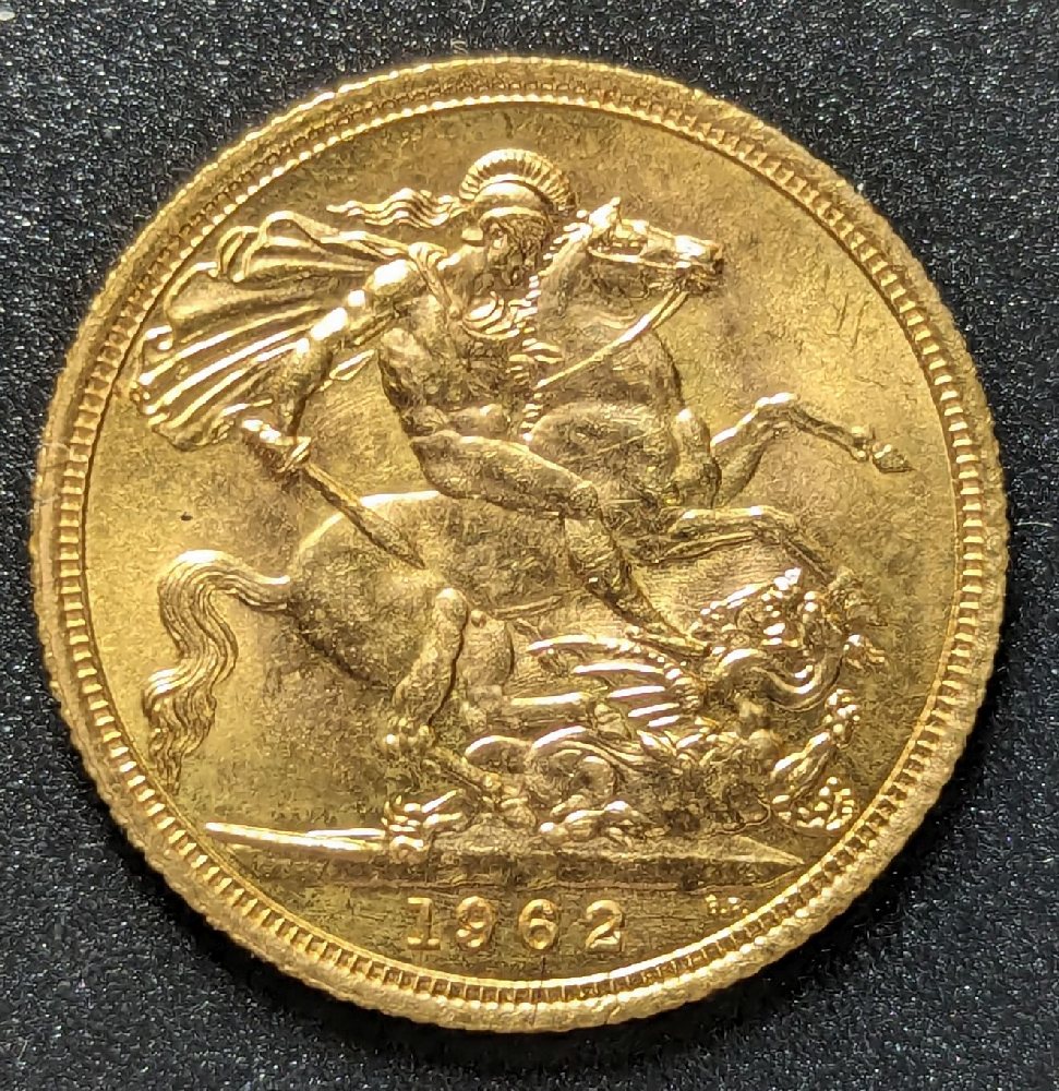 QEII gold coin, Sovereign, 1962