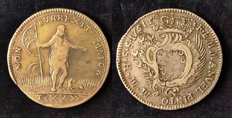 Emmanuel Pinto silver coin, 30 Tari, 1761