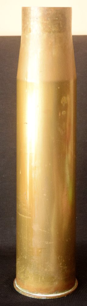 WWII brass ammunition shell case, 70 x 17cm