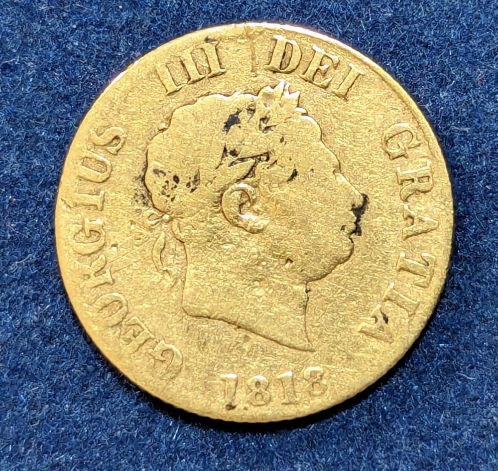 Geo III gold half sovereign 1818
