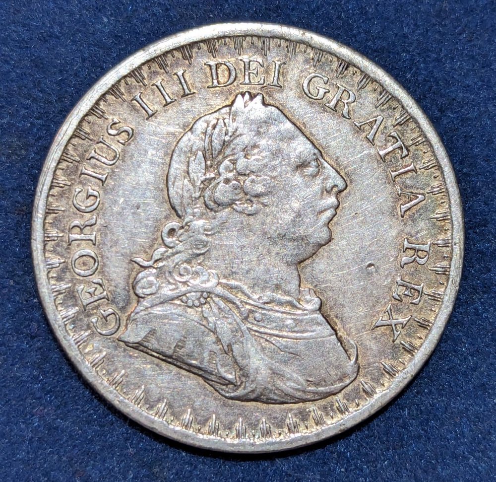 Geo III silver coin, 3/- Bank Token, 1812