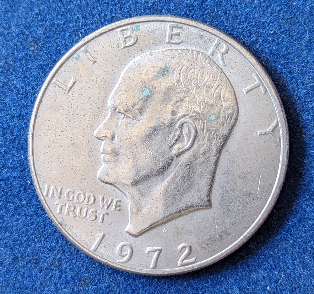 US Eisenhower $1 coin, Liberty - Flying eagle, 1972