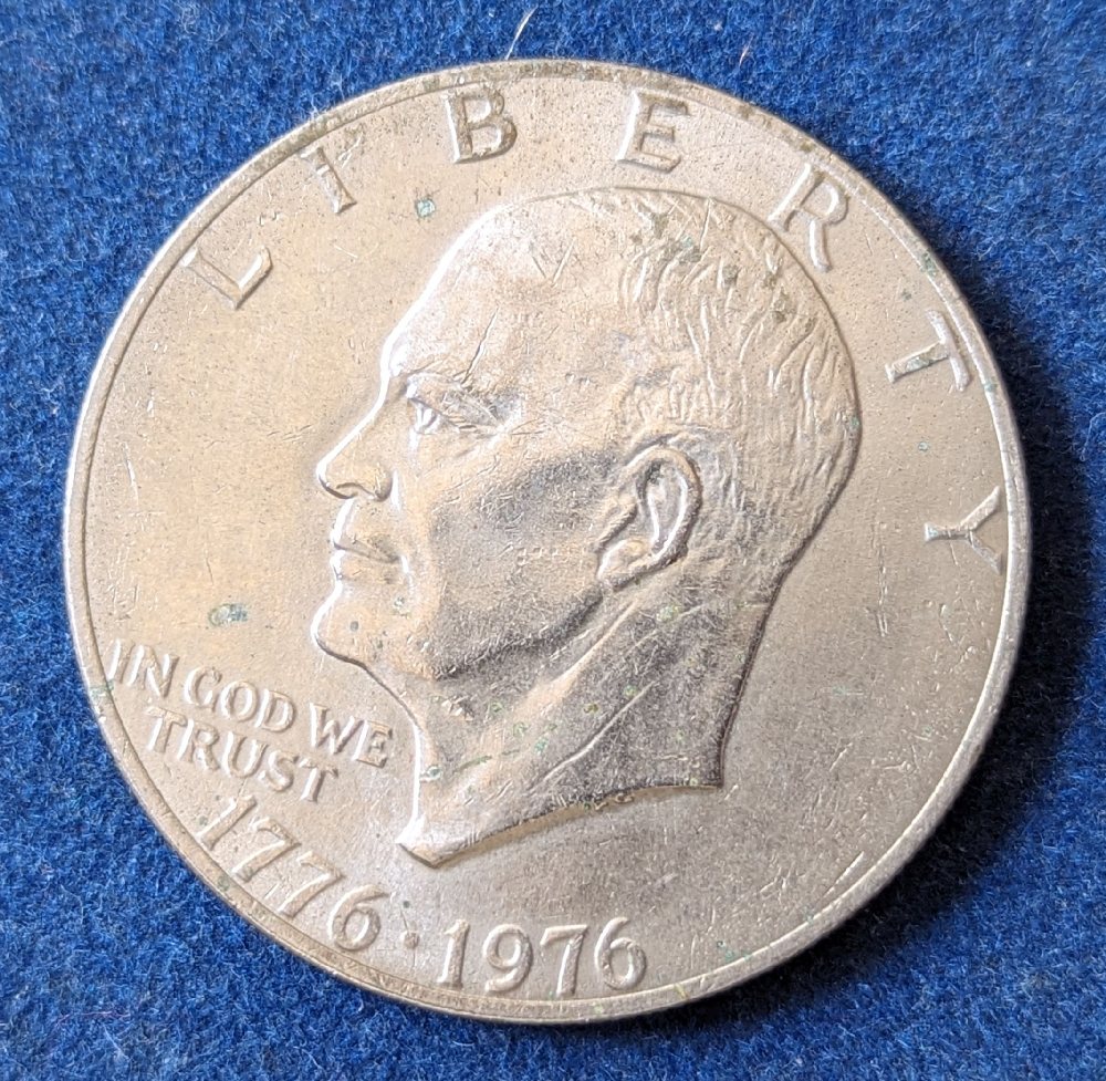 US Eisenhower $1 coin, Liberty - Bell Moon, 1976