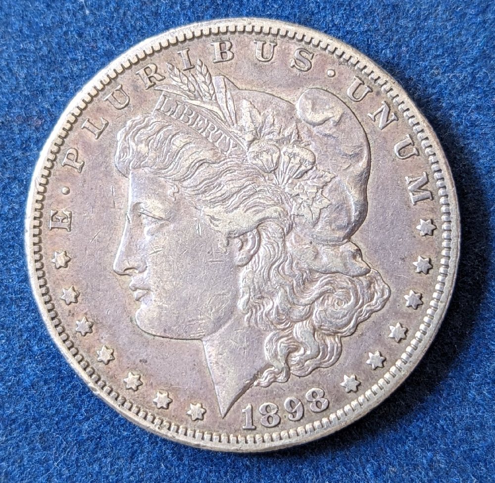 US Morgan silver $1 coin, 1898