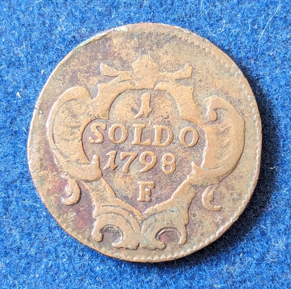 Gorizia & Gardisca copper coin, 1 soldo, 1798