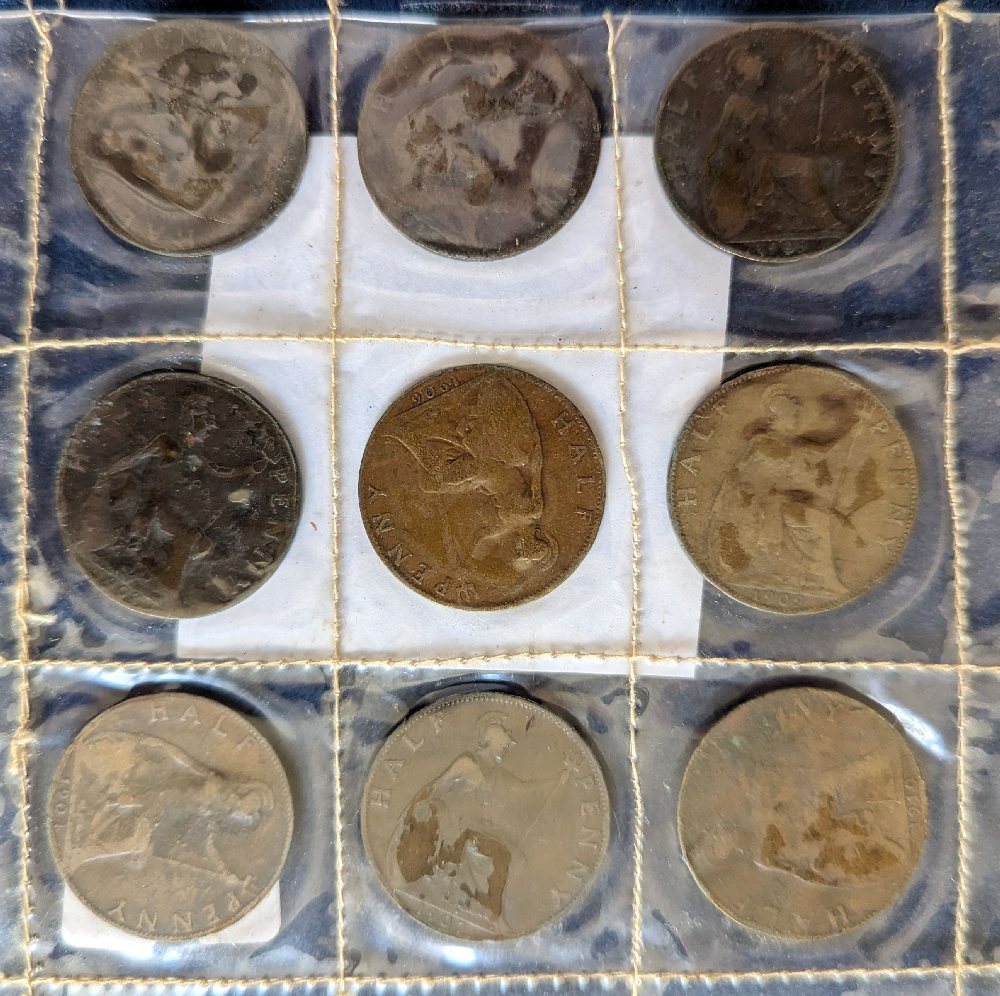 9, Edw VII Copper coins 1/2d ( 1902-1910)