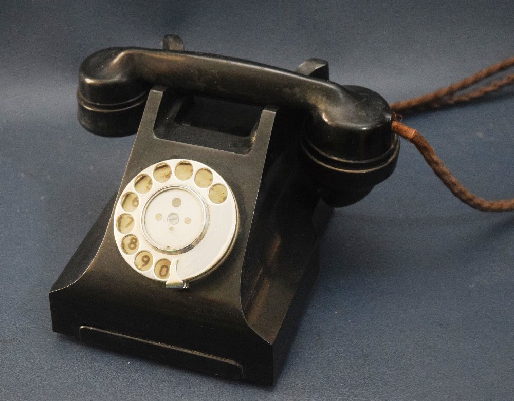 Bakelite telephone set, ca 1950s