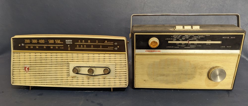 CASSOR & MURPHY. 2 old transistor radios