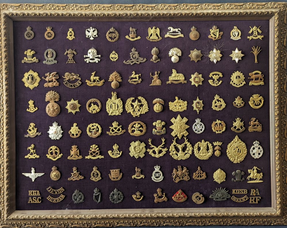 Military badges set in a frame (100)