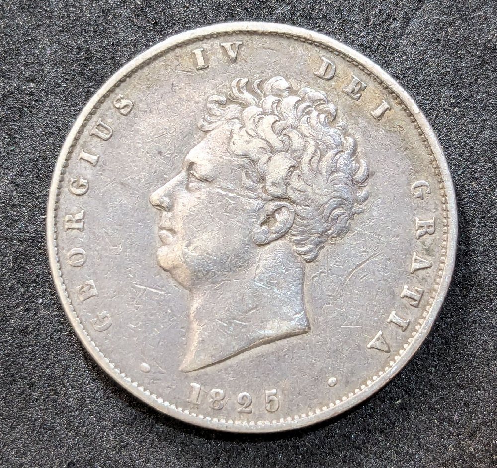 Geo IV half crown, 1825