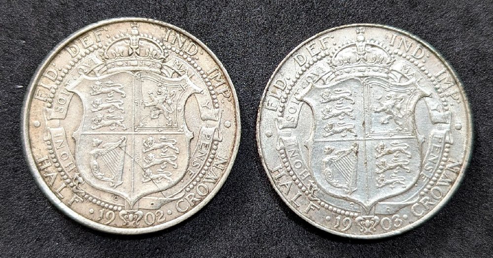 Edw VII 2/6d, 1902 & 1903 (2)