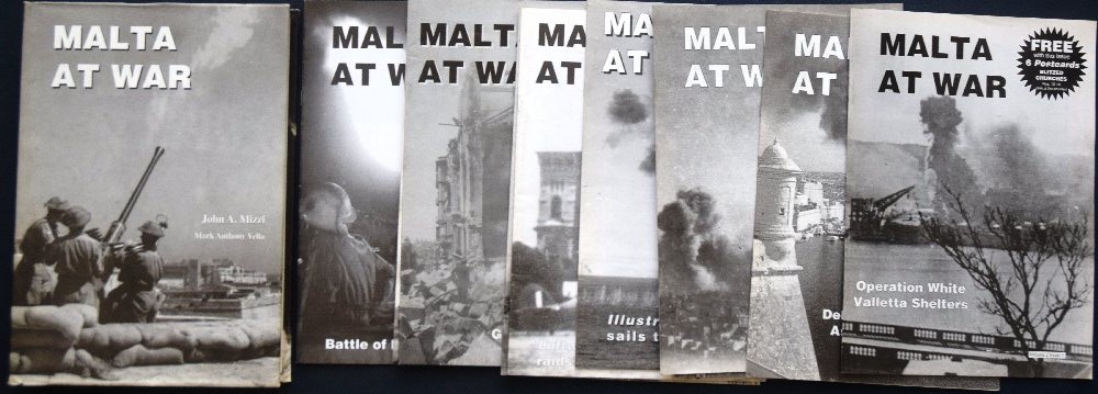 Mizzi John, Malta at War (hb) and 12 periodicals