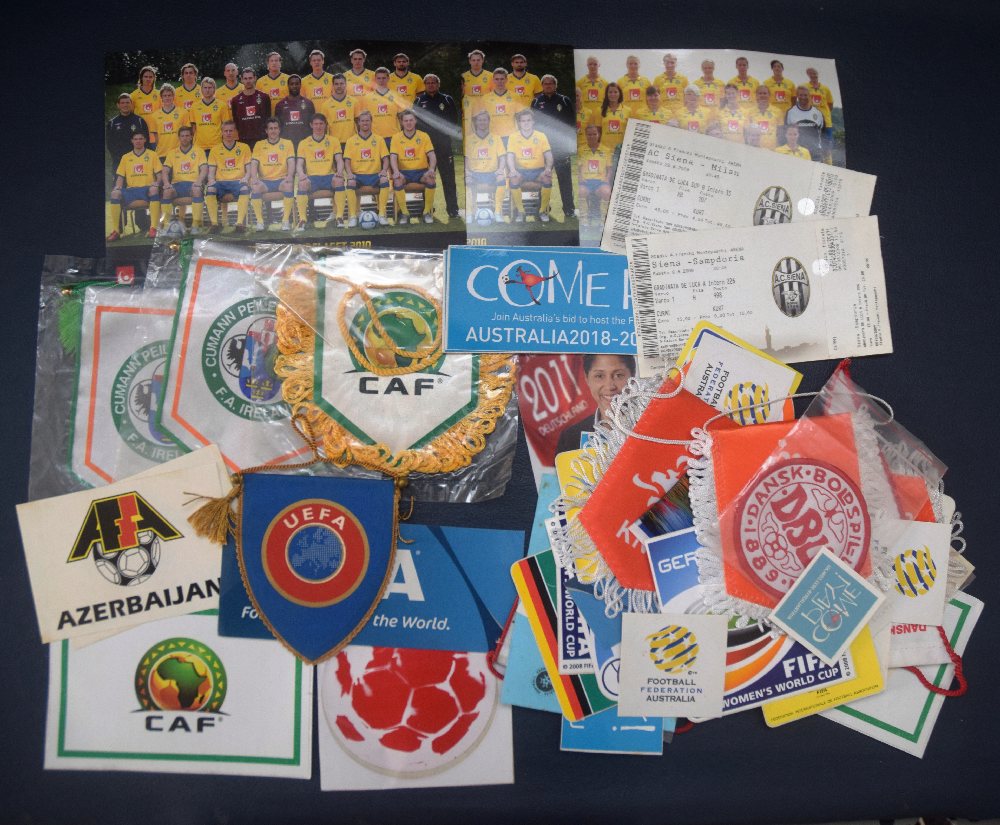 World Football badges, stickers, tickets and ephemera