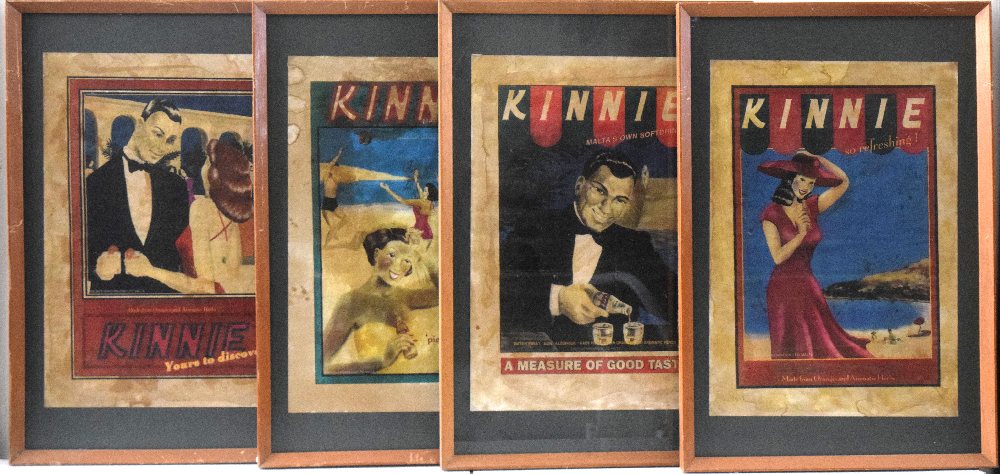 KINNIE 4, Advertising posters in wooden frames