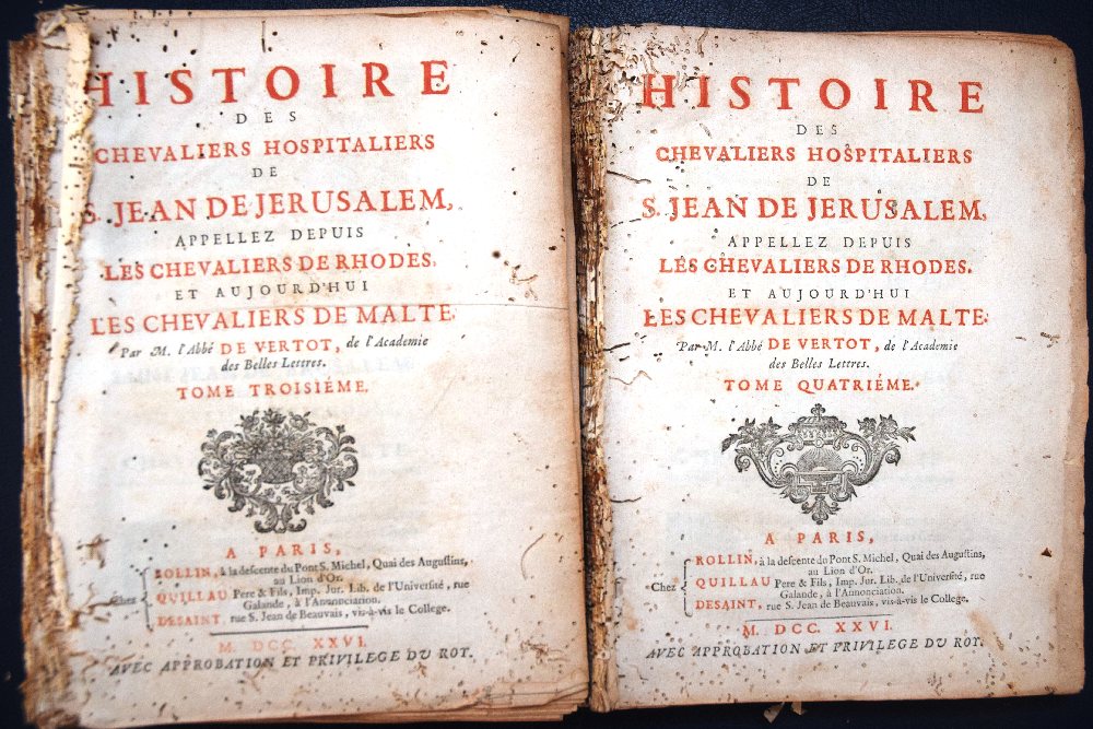 Abbe De Vertot, Histoire des Chevaliers Hospitaliers de S. Jean De Jerusalem 2 Vols