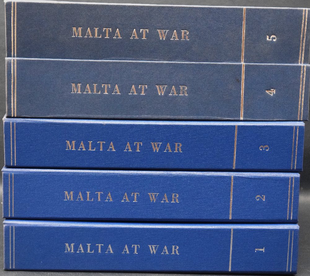 Malta at War peeriodicals in 5 blue box files