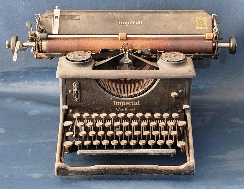 IMPERIAL war finish typewriter, ca. 1940s