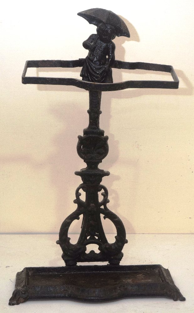 Early 20th C. Cast iron umbrella / walking stick stand