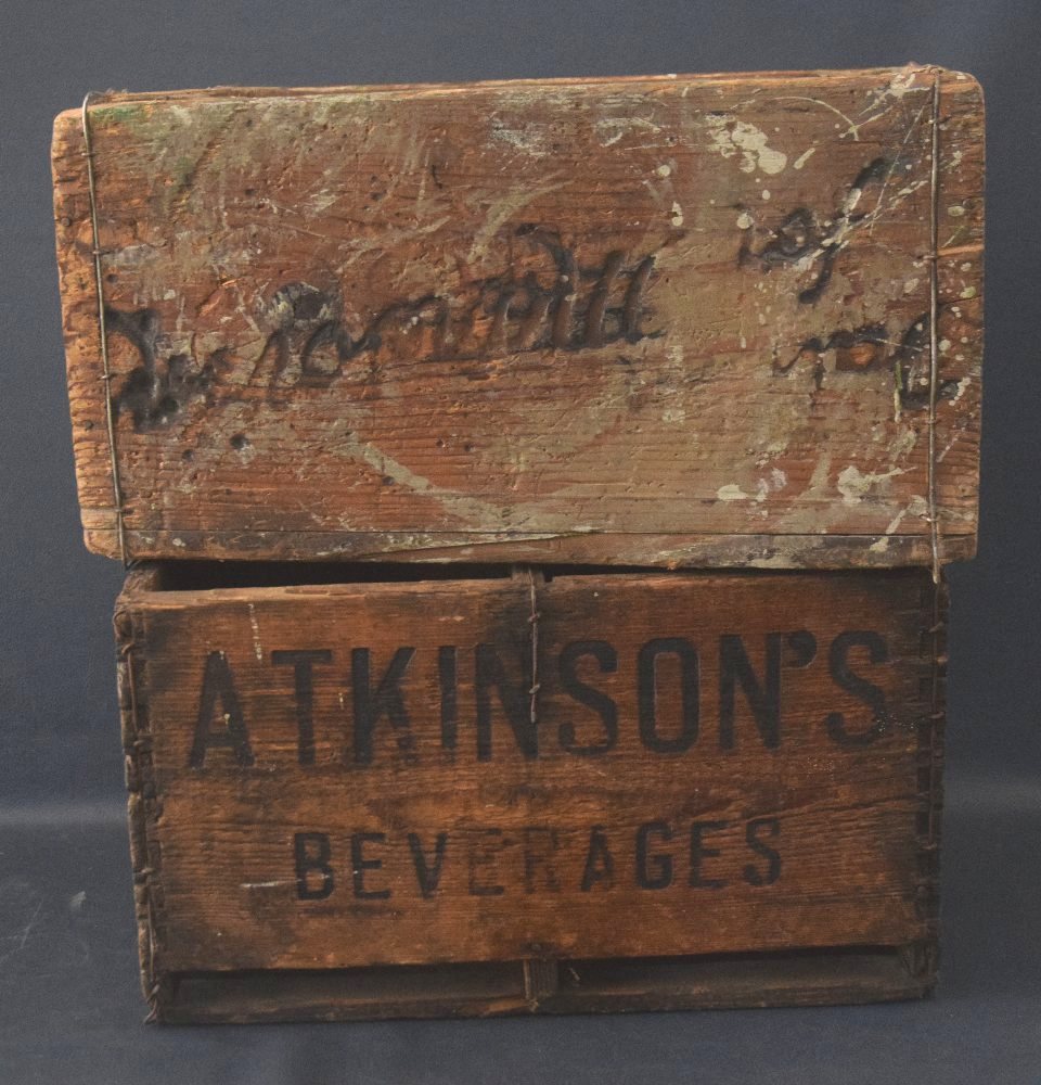 MARSOVIN & ATKINSON Malta, 2 old wood crates