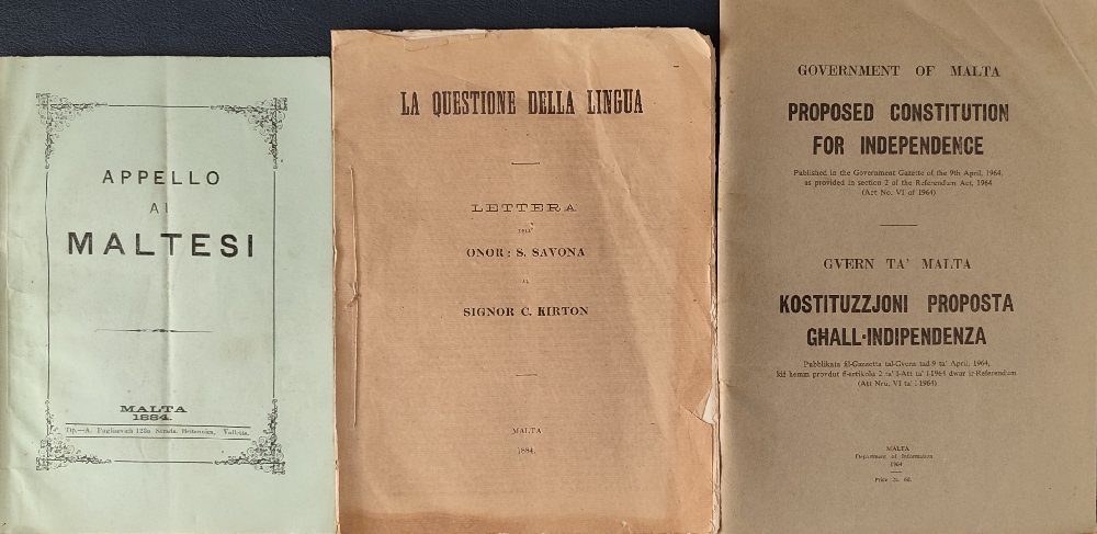 Appello ai Maltesi - Malta 1884; La questione della lingua, Malta 1884 Proposed constitution for Ind