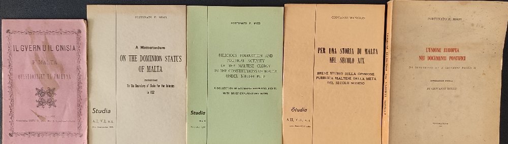 Il Gvern u il cnisja, 1893;  Mizzi F., Studia Publications; L'Unione Europea nei documenti pontifici