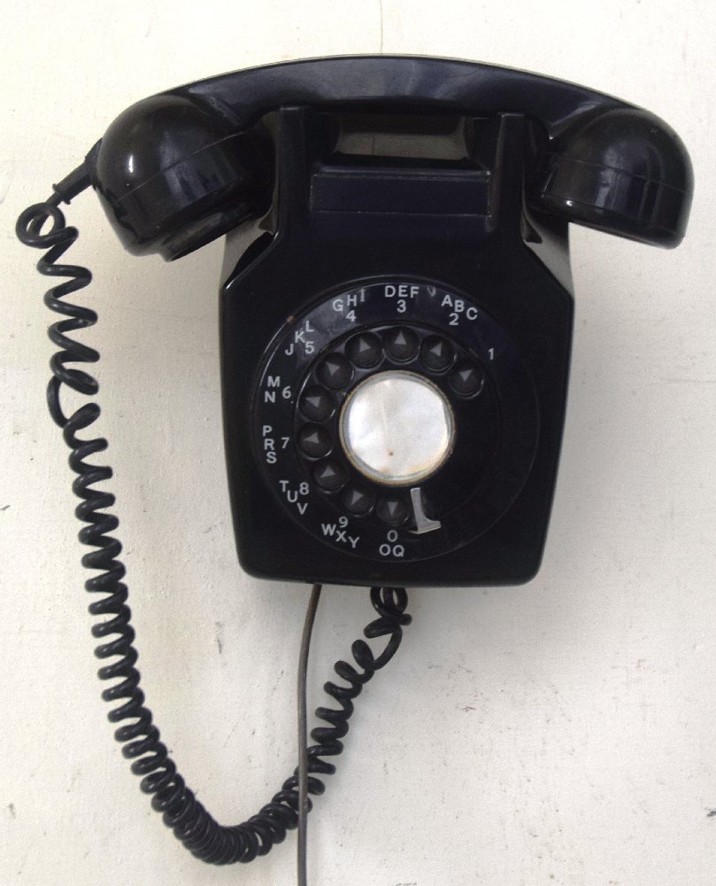 Bakelite wall hanging telephone set, 1960s