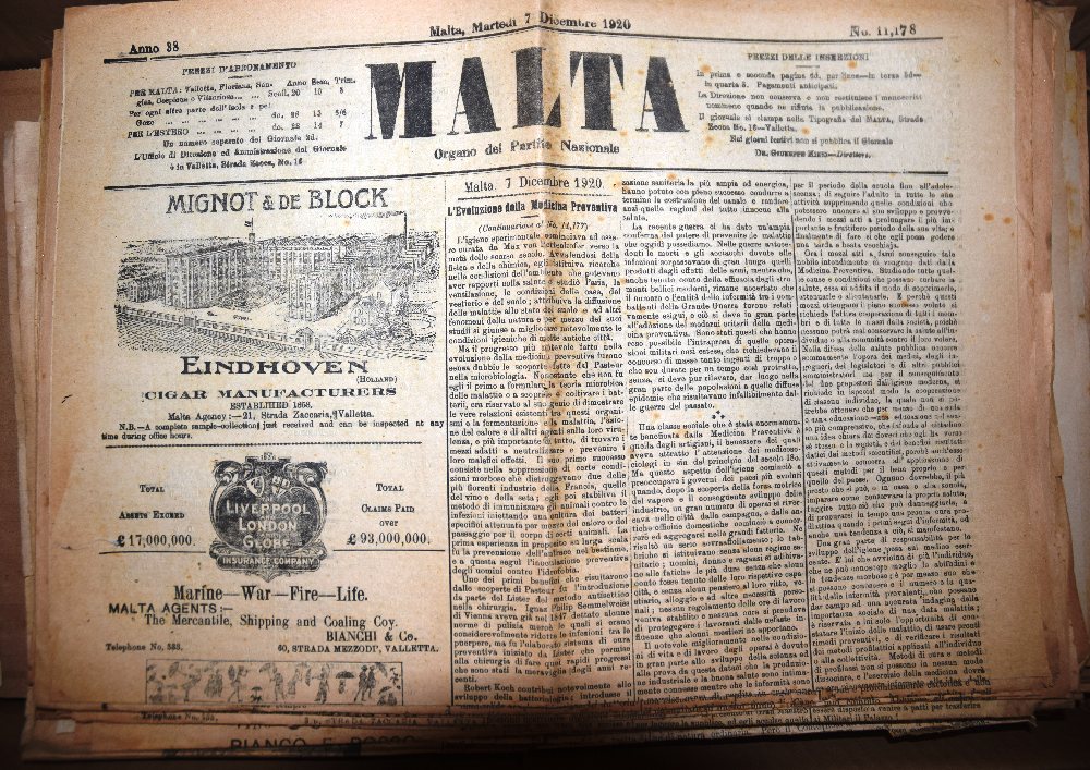 MALTA (Newspaper) 1920's & 30's