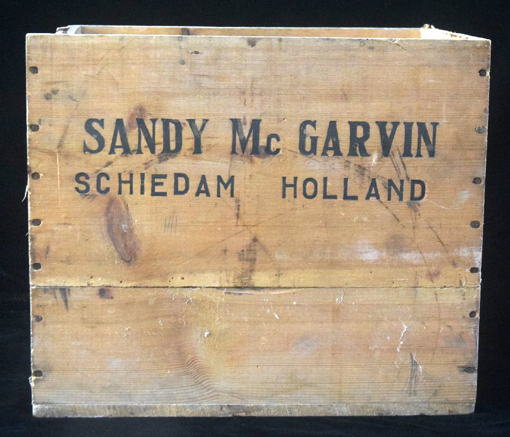 SANDY Mc GARVIN wooden crate