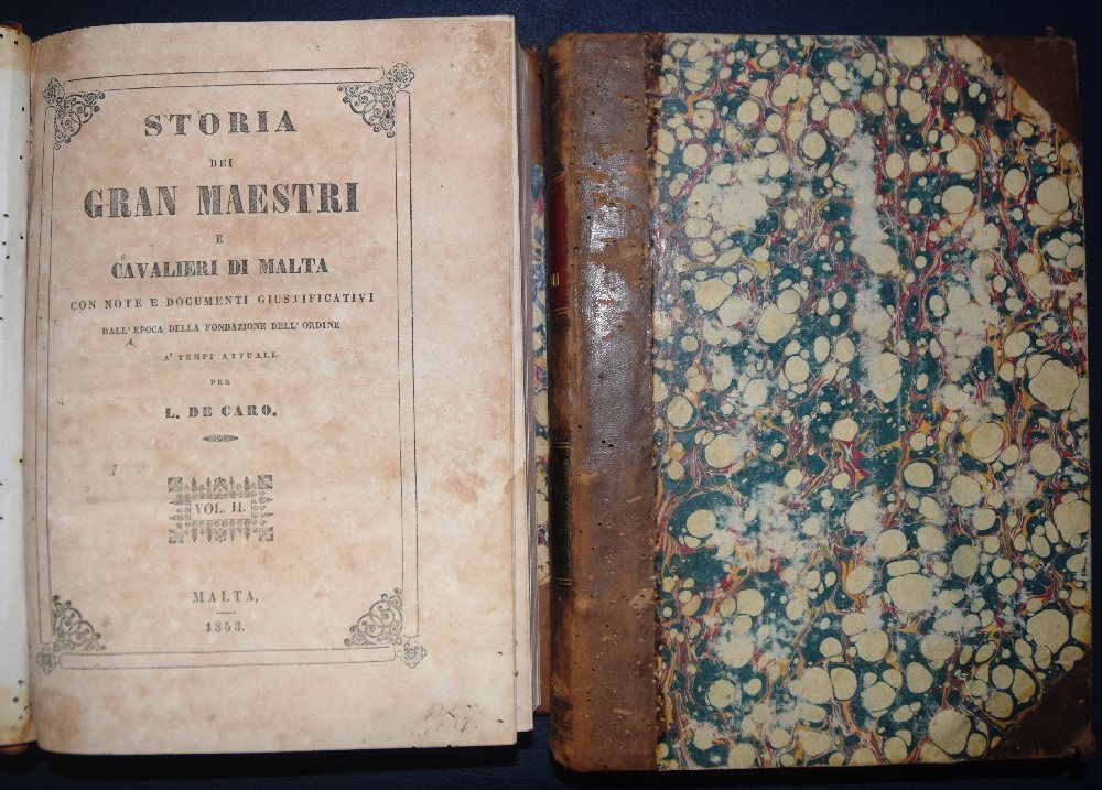 De Caro L., Storia dei Gran Maestri di Malta 1853 Vols 1&2