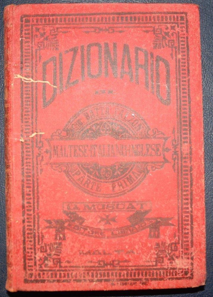 Falzon Giovanni Battista, Dizionario Maltese - Italiano - Inglese 1882