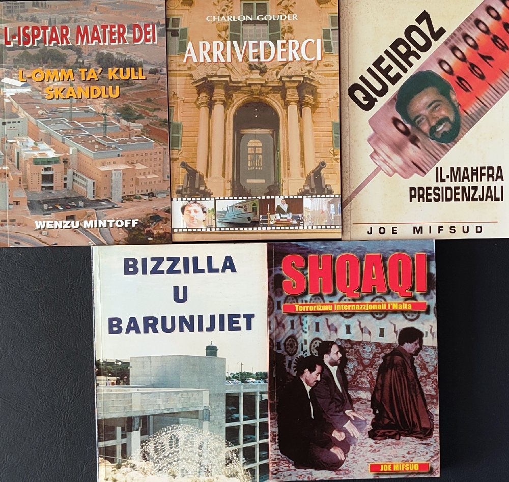 Mifsud Joe, Shqaqi; Bizzilla u Barunijiet; Queiroz; and 2 other pollitical books (5)