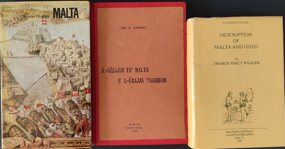 Badger G. P., Description of Malta and Gozo Zammit T. Sir; Il-Gzejjer ta' Malta u  l-grajja taghhom;
