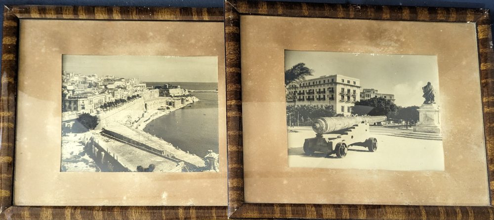 O BEZZINA B&W photographs (12 x 9") Floriana and Valletta Harbour