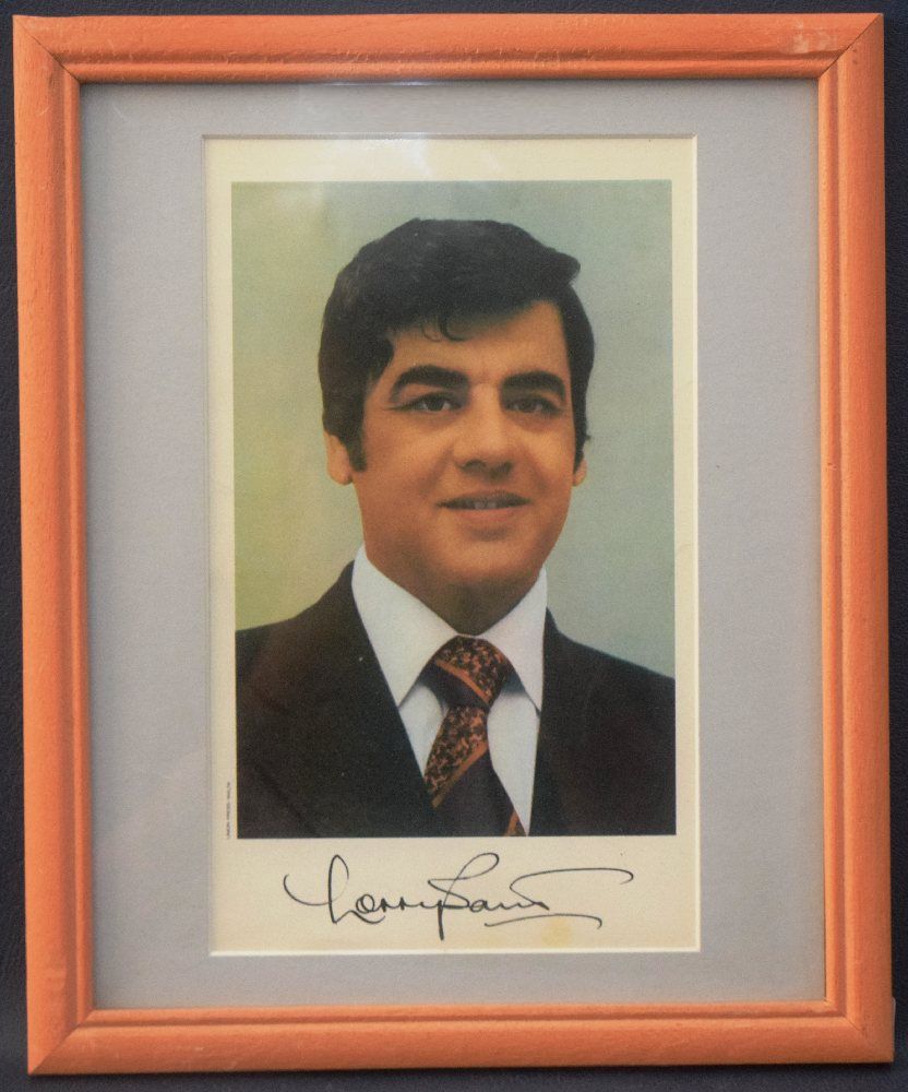 Lorry Sant, signed colour photo, framed